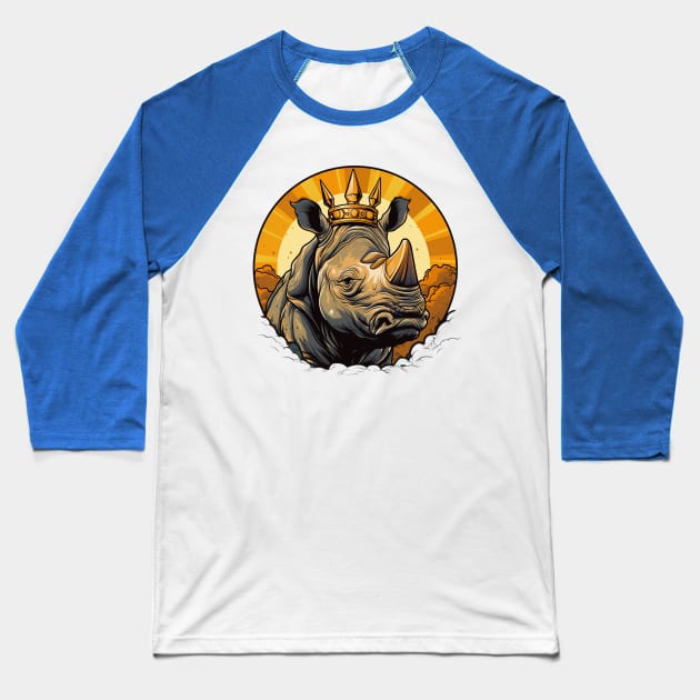 king rhino Baseball T-Shirt by piratesnow